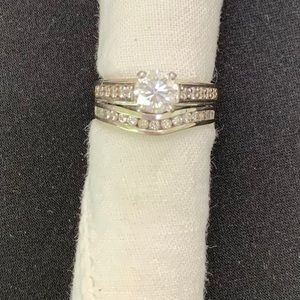 1.86 TCW Diamond Engagement and Wedding Band